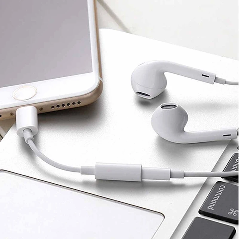 2 in 1 Audio Charger Adapter For iPhone 7 8 Plus Adapter For iPhone X XR XS Max Charging Headphone Adapter Cable Double Jack