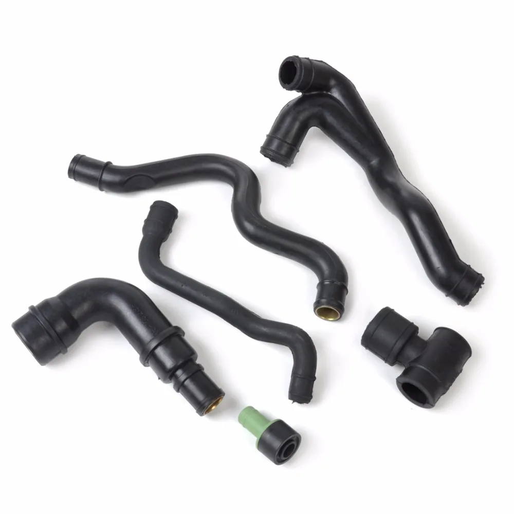 

DWCX 035103245G 06A103213AF 6pcs Engine Crankcase Breather Vent Hose Kit for VW Jetta Golf MK4 1.8T 1999 2000 2001 2002 2003