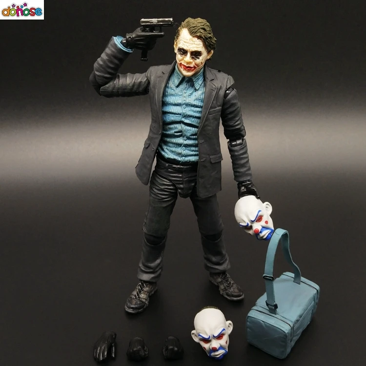 Batman The Dark Knight Bat Man The Joker Bank Robber Joker Ver Heath Ledger Cartoon Toy PVC Action Figure Model Doll Gift