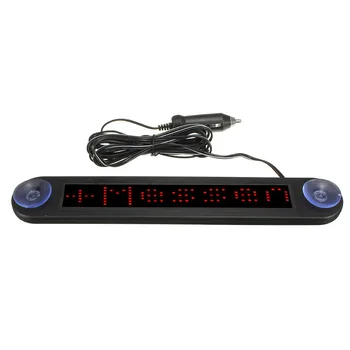 

12V LED Car Programmable Message Sign Moving Scrolling Display Board W/ remote Red