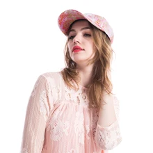 Модная женская бейсболка с яркими цветами и стразами шелковая атласная Кепка Snapback Регулируемая Новое поступление Высококачественная Солнцезащитная шляпа