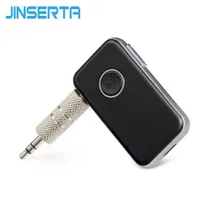 Jinserta Беспроводной автомобиля Bluetooth 4.1 аудио Музыка приемник 3.5 мм Aux Bluetooth-гарнитуры для Авто Громкая связь Bluetooth адаптер