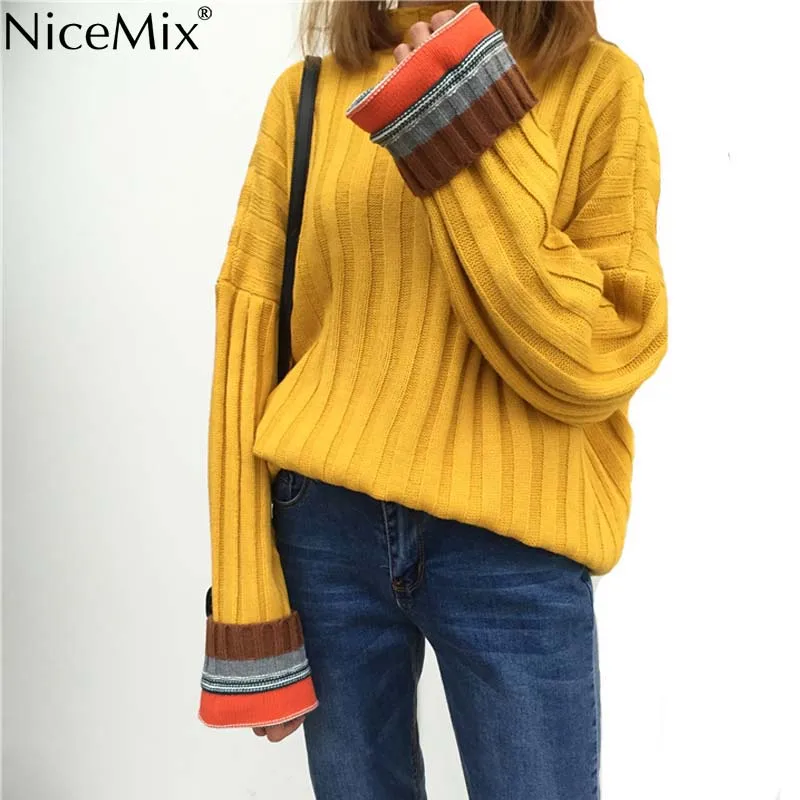 

NiceMix Spring Harajuku Sweater Women Casual Pullovers Autumn O-neck Loose Jumpers Korean Streetwear Pull Hiver Femme 2019