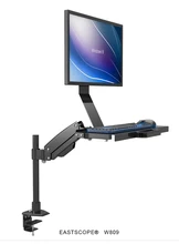 W809 escritorio Full Motion gas primavera brazo ordenador Monitores teclado soporte sit-Stand Workstation