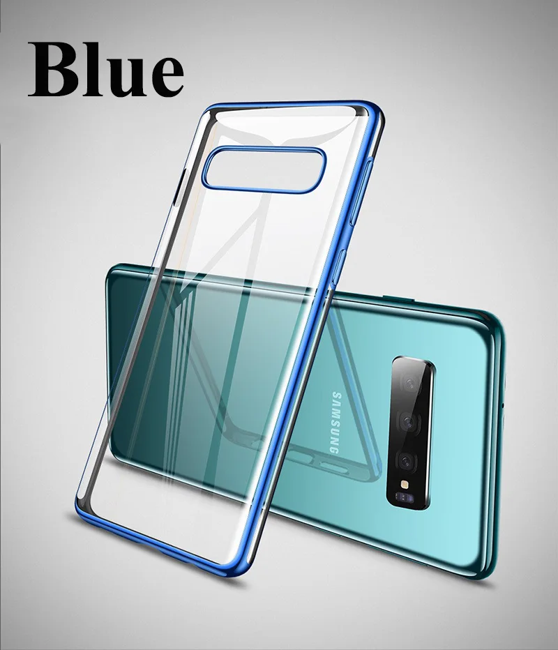 Suntaiho мягкий из термопластика чехол s для samsung Galaxy S10 S8 S9 плюс S6 S7 край A5 J5 J7 A6 A7 A8 A9 J4 J6 ультра тонкий роскошный кожаный чехол - Цвет: blue