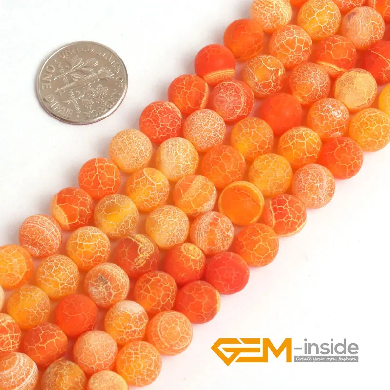 

8MM Matte Frosted Orange Carnelian Stone Beads DIY loose beads for jewelry making beads strand 15 " wholesale !