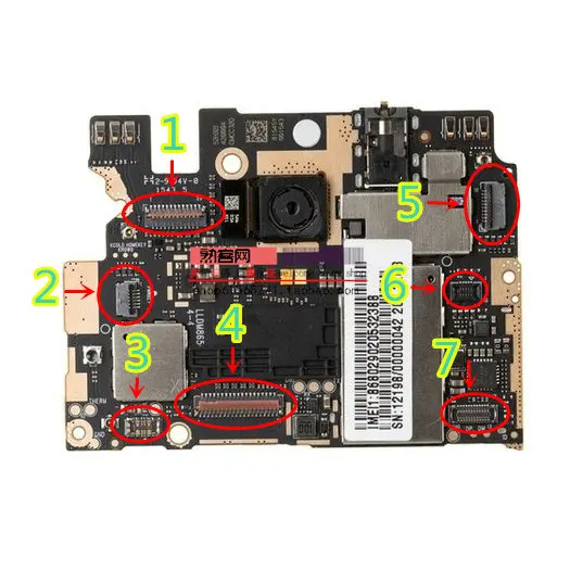 

2pcs/lot XGE TP Touch Screen FPC Connector Port Plug for display/touch on Mainboard for Xiaomi Redmi note 3 top quality