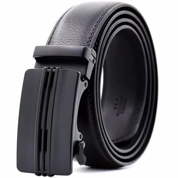 

KAWEIDA 2018 Luxury Trending Black Metal Automatic Buckle Waist belt Genuine Leather Designer Belts Gift for Men's Accessories