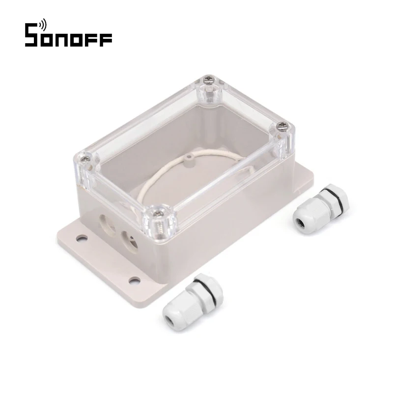 

Sonoff IP66 Waterproof Junction Box,Waterproof Case Water-resistant Shell Support Sonoff Basic/RF/Dual/Pow Use for Raining Days