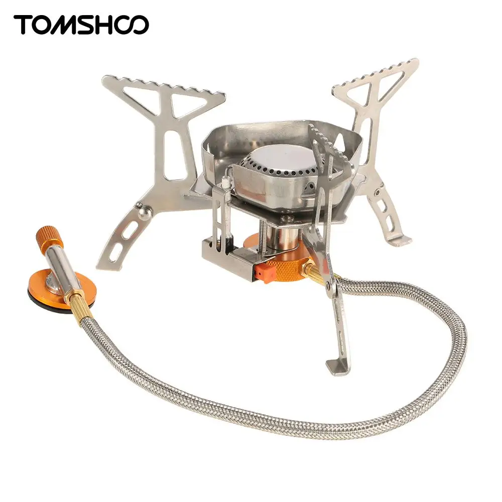 

TOMSHOO 3500W Camping Gas Stove Portable Outdoor Stove Cooking Folding Gas Stove Foldable Split Burner with Box