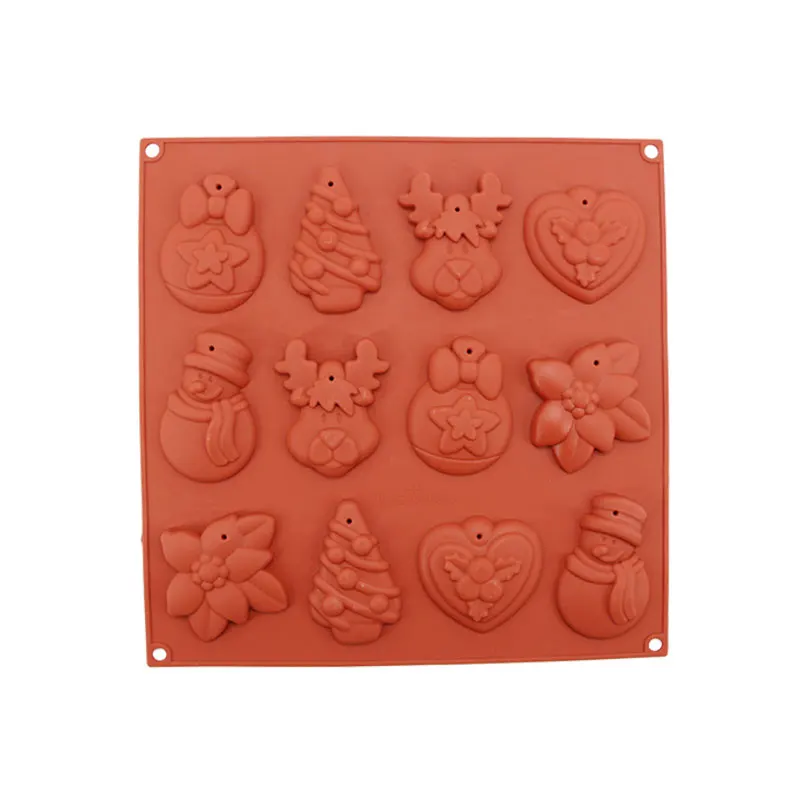 

Wulekue Silicone Christmas Tree Snowman Candy Chocolate Baking Tool Bakeware Decorating Aromatherapy Wax Mold