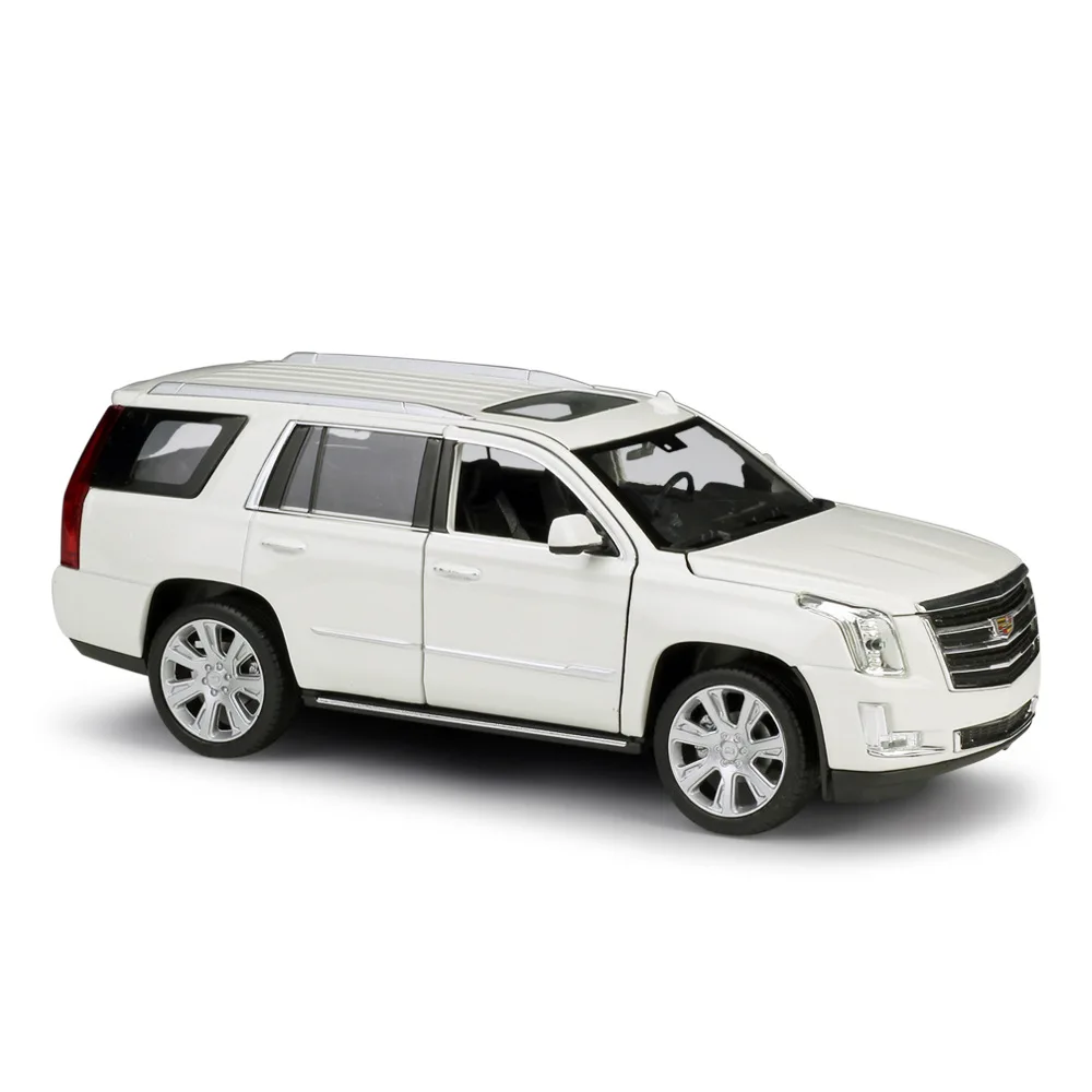 WELLY 1:24 литая под давлением модель симулятора автомобиля Cadillac Escalade SUV металлические Игрушечные Машинки Игрушки для детей подарок коллекция украшения - Цвет: White