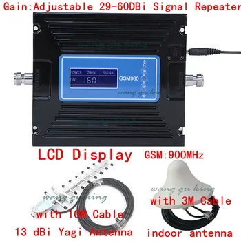 

LCD display! mobile phone GSM 900mhz signal repeater / repetidor,cell phone GSM signal booster amplifier +13db yagi +cable