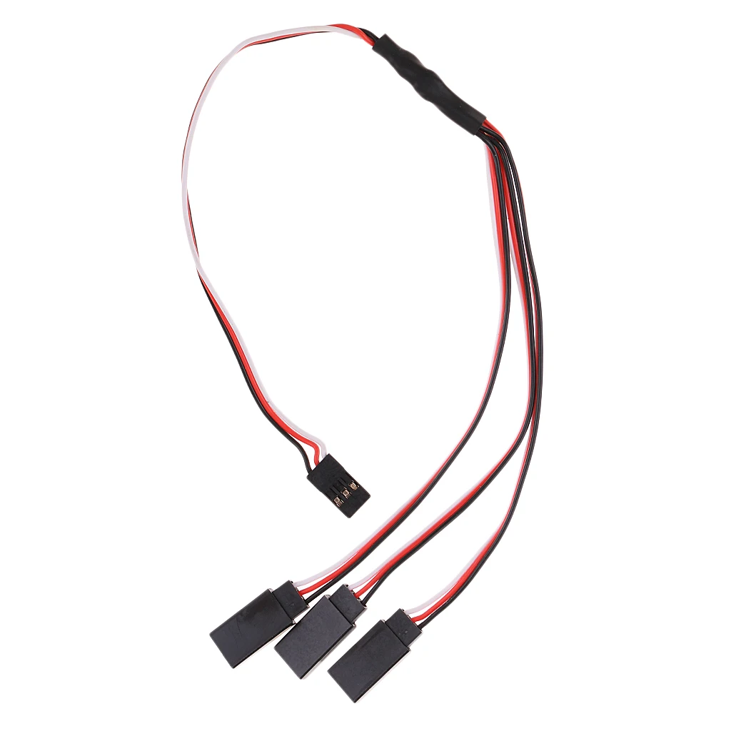 300mm 3-Way + 150mm 4-Way Servo Extension Y Splitter Cable Wire for Futaba