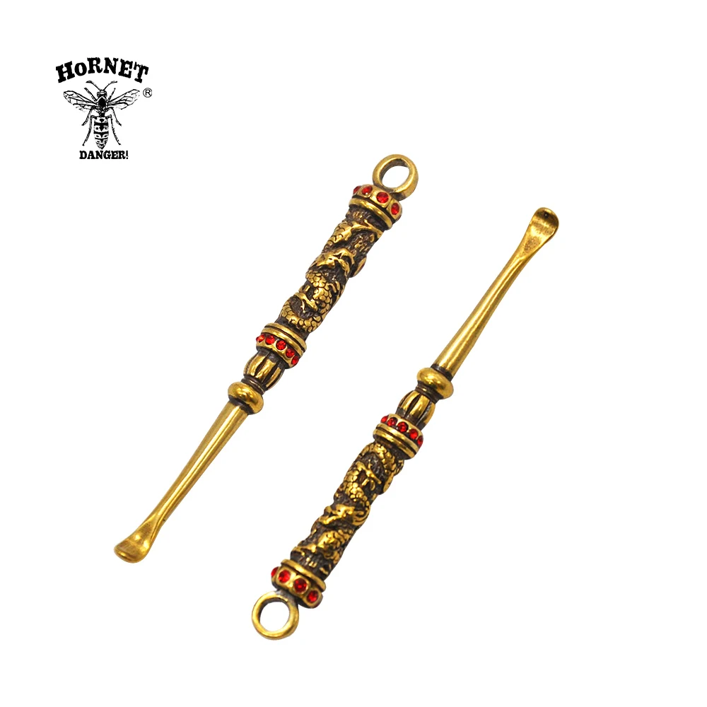 

Brass Dragon Winding Column Metal Snuff Spoon 68 MM Sniffer Snorter Powder Hoover Hooteer Snuff Tobacco Pipe Smoking Accessaries