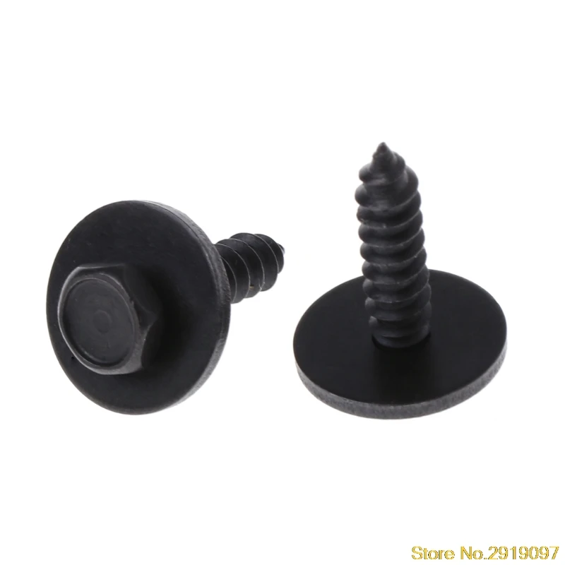 

10Pcs/lot 4.8x19mm Self-Tapping Screws Captive Loose Washer 8mm Hex Head Black Drop Shipping Support