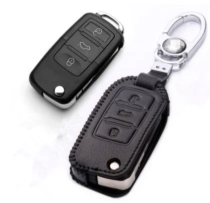 Good quality! Special car key case for Skoda Yeti 217-2011 wear-resisting genuine leather cover Free shipping | Автомобили и