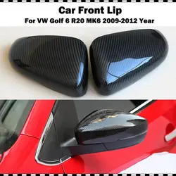 Спортивные стильные зеркальные чехлы из углеродного волокна для VW Golf 6 mk6 GTI R20 cf стильные боковые зеркальные колпачки 2 шт