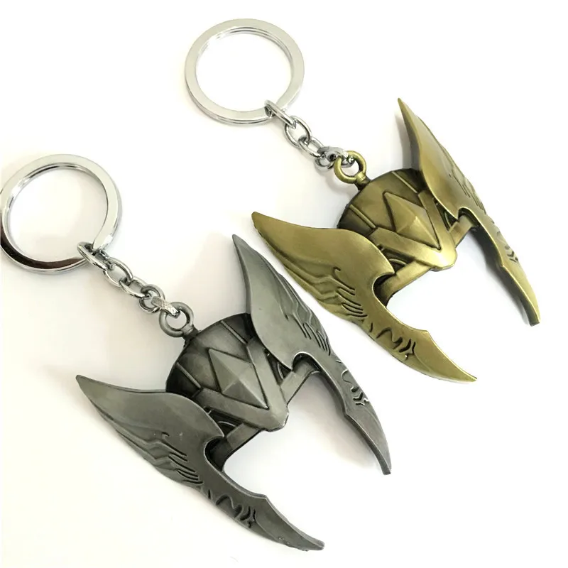 

New Avengers 3 Thor Axe Hammer Stormbreaker Keychains Bronze Alloy Mjolnir Infinity War Men Women Keyring Cosplay Jewelry