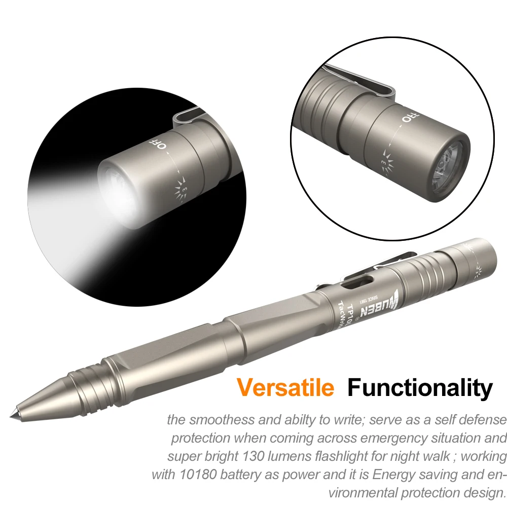 Wuben tp10l-lg ручка свет Портативный светодиодный фонарик Многофункциональный тактический Фонари USB Перезаряжаемые CREE самообороны кемпинг