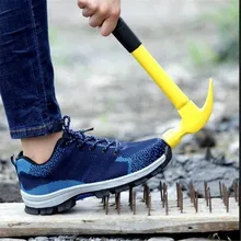 Anti-mite labor insurance couples boots new breathable flying woven mesh safety shoes work Protective men's boots size 35--46 Anti-mite labor insurance couples boots new breathable flying woven mesh safety shoes work Protective men's boots size 35--46