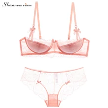 Shaonvmeiwu сексуальный кружевной тонкий хлопковый комплект нижнего белья с хлопковыми вставками на подушке собирает большой бюстгальтер