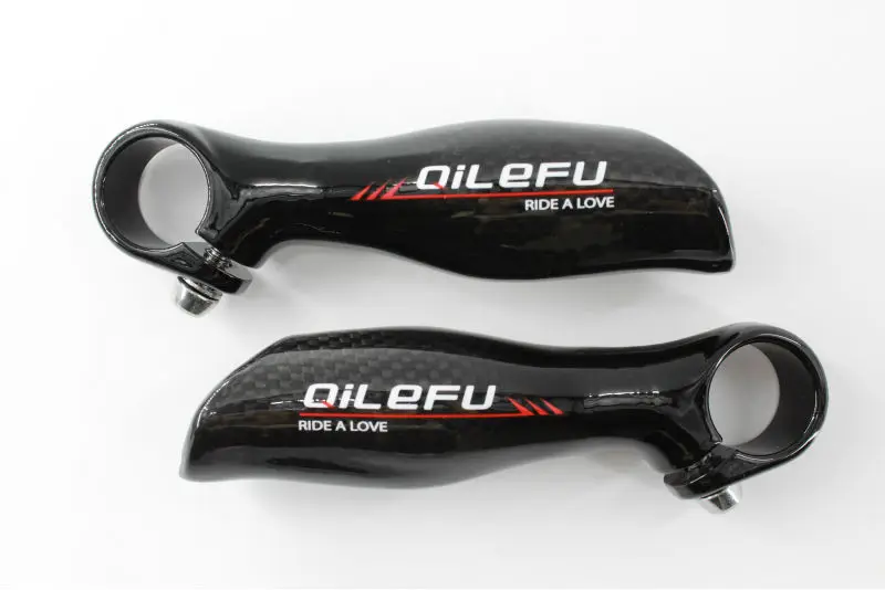New QILEFU Ergonomics design Mountain bike handlebar carbon bar ends horn City bike carbon