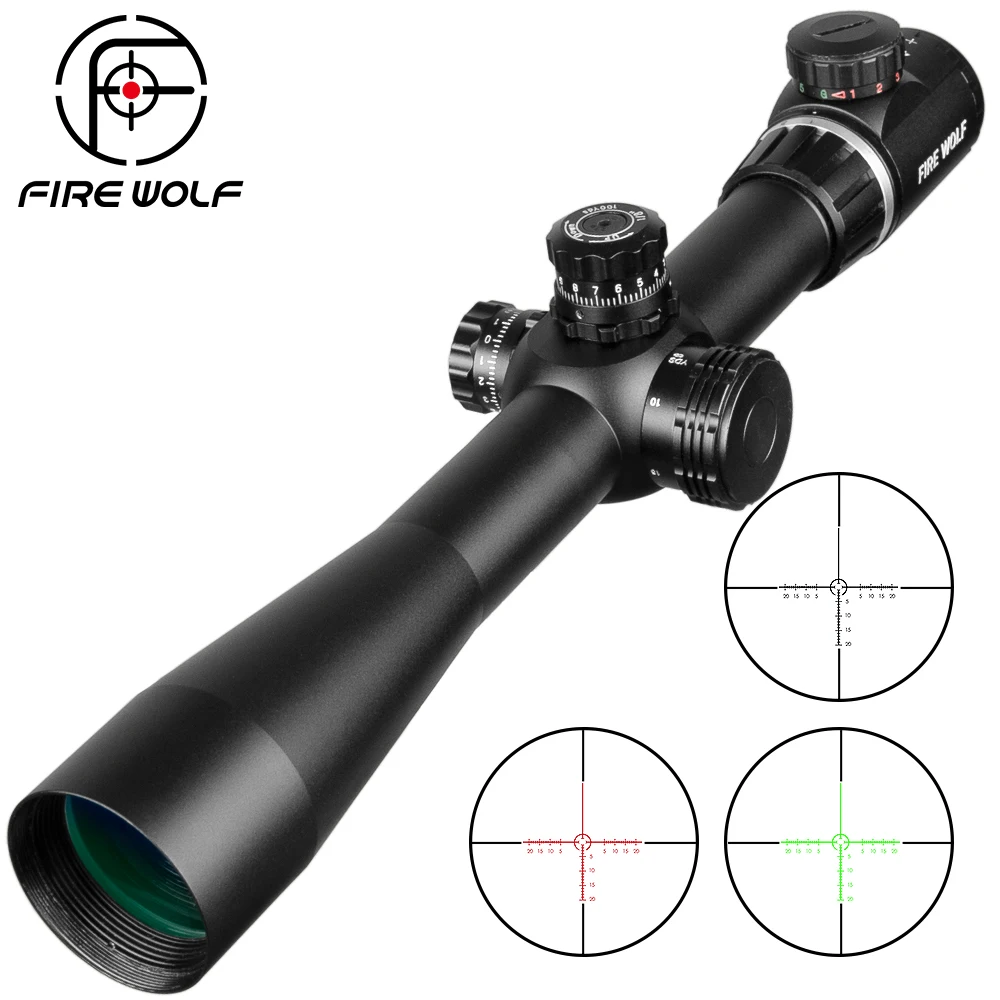 Fire Wolf 4-14X40 Красный Зеленый Крест круглая линия тактика прицел охотничий оптический прицел винтовка водонепроницаемый 500 метров прицел