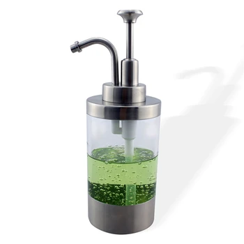 

Stainless Steel Soap Liquid Dispenser Pump Bottle Kitchen Countertop Refillable Accessory Acrylic Home Decor Gadget For Lotion