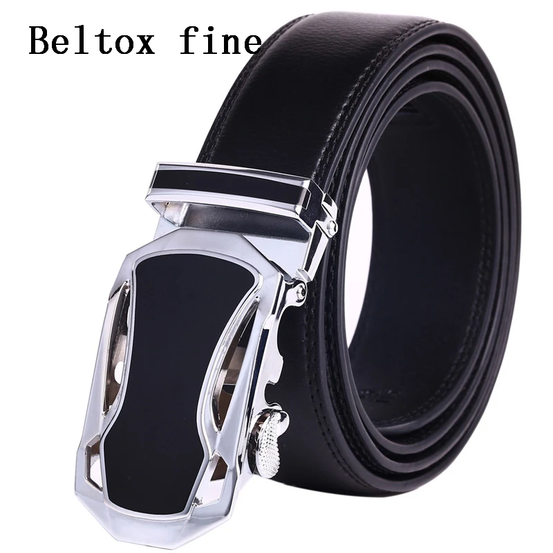 

Men's Leather Belts Slide Ratchet Belt for Men With Automatic Buckle 1 3/8 Designer Big and Tall Belt Size 28-58 Dress Ceinture