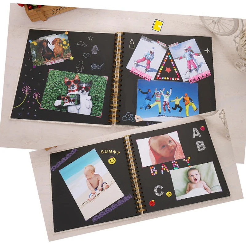 20 страниц DIY Fotoalbum, фотоальбом для детей, книга памяти, бумага, фотоальбом для детей, скрапбукинг, фотоальбом