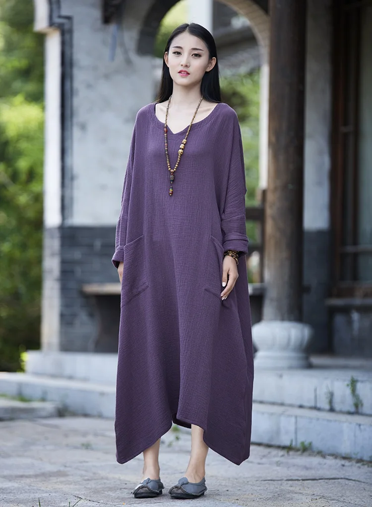 2017 font b Robe b font Vintage Spring Autumn Solid Dress Women font b Robe b