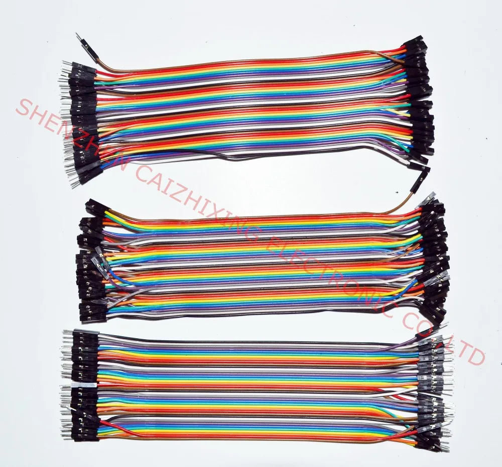

Free shipping Dupont line 120pcs 20cm male to male + male to female and female to female jumper wire Dupont cable for Arduino