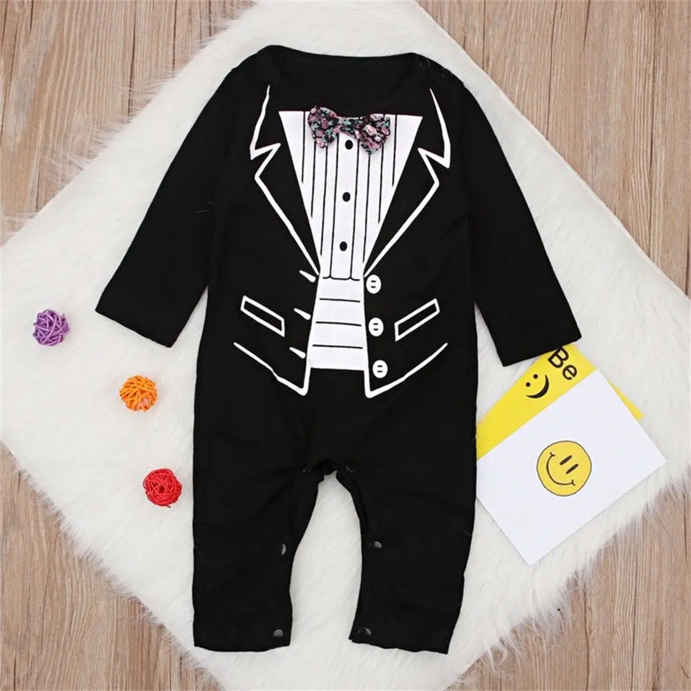 Citgeett Baby Boy Formal Suit Party Wedding Long Sleeves Black
