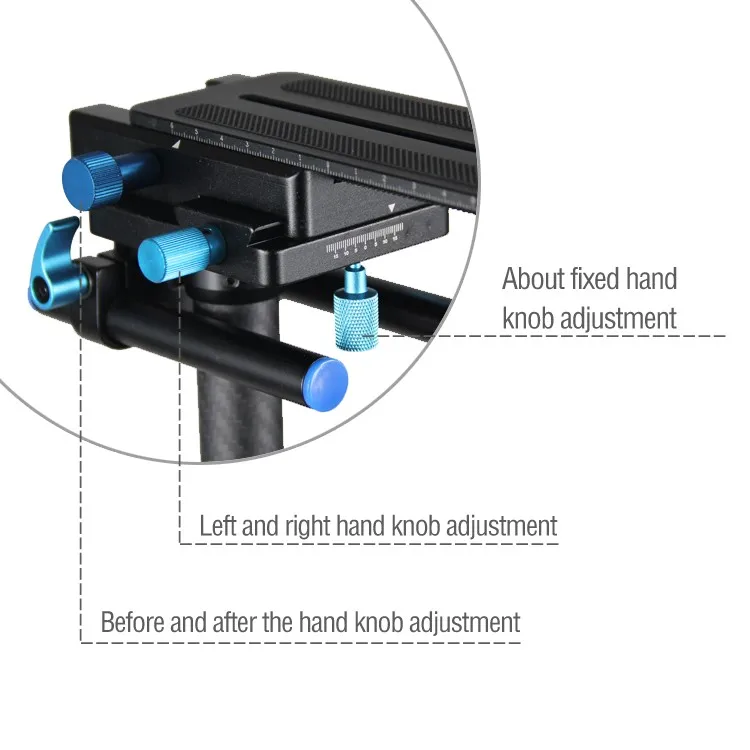 120 см углеродного волокна Steadycam, Портативный универсальный ручной Stablizer Steadicam для видеокамеры