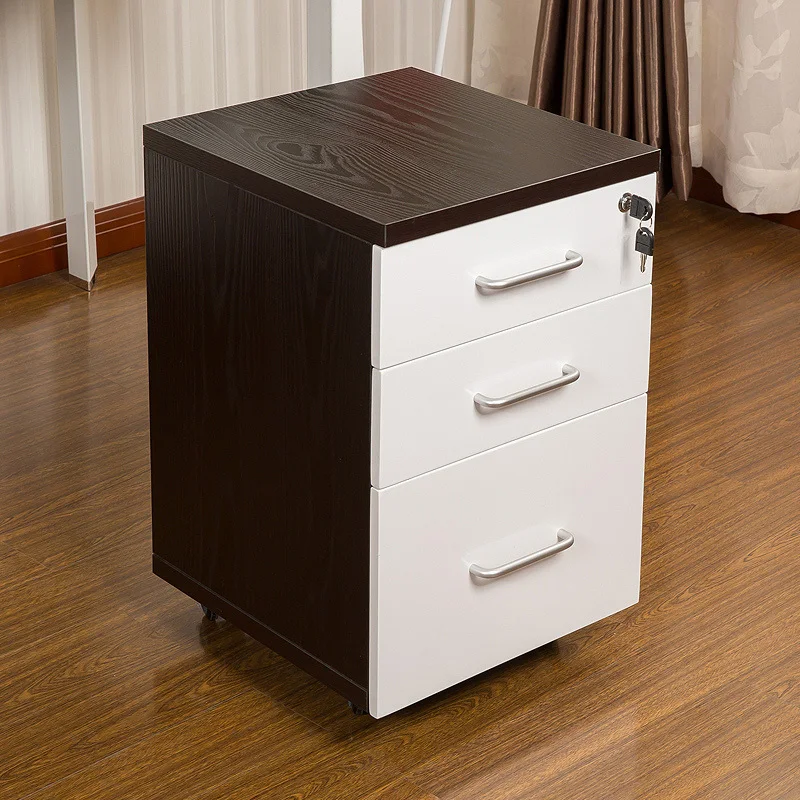 Man Patriarch Classic Black And White Wooden File Cabinet With