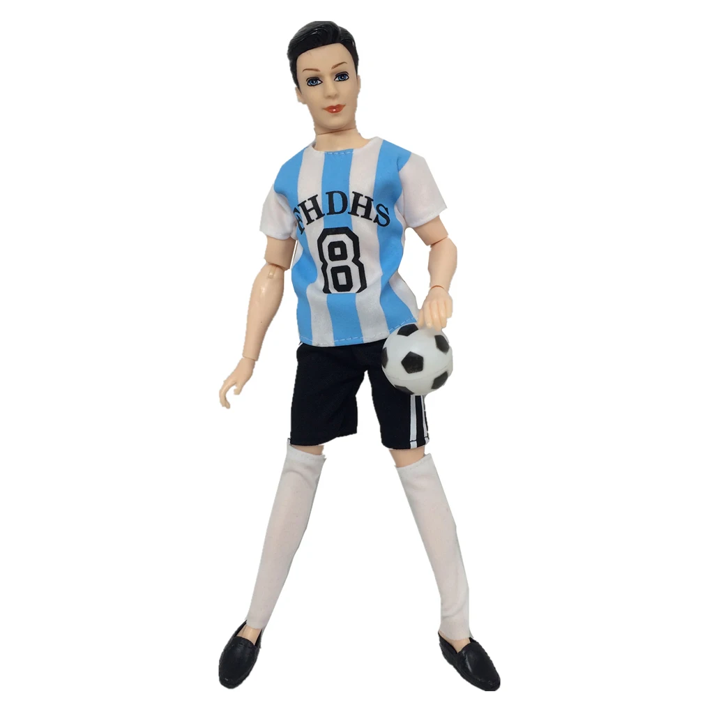 New Hot Doll Clothes Suit Soccer Uniform Soccer Football Players Outfit for 32cm Barbie Dolls Accessory