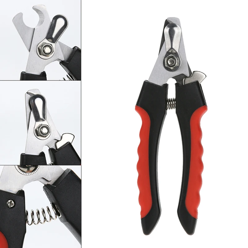 

Professional Pet Dog Nail Clipper Cutter Stainless Steel Grooming Scissors Clippers for Animals Cats with Lock Size S