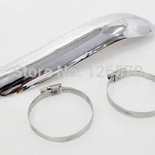 Кривая Chrome глушитель для мотоцикла крышка тепловой щит гвардии выхлопной трубы Щит Обложка для Honda Kawasaki Yamaha Suzuki