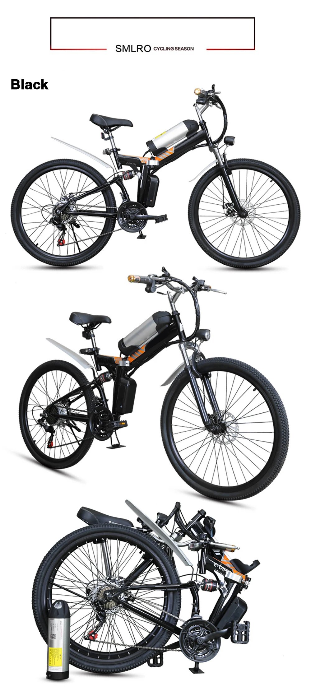 Excellent 26 inch Electric Bicicleta Electric Motorcycle Folding Bike With Battery Bicicleta Plegable Booster Moto Bicicleta Electrica 4