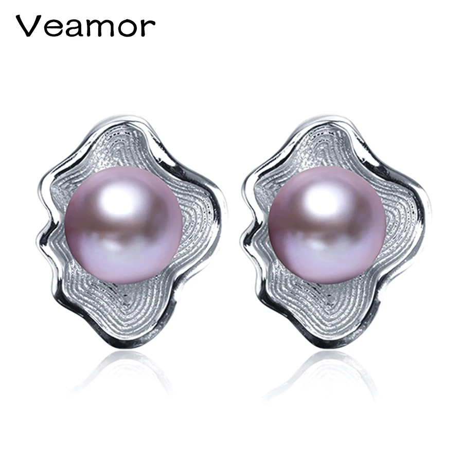 

Pearl earrings 100% 925 Sterling Silver Elegance Earrings With High Quality Natural Freshwater Pearl Fashion Jewelry 2017 New