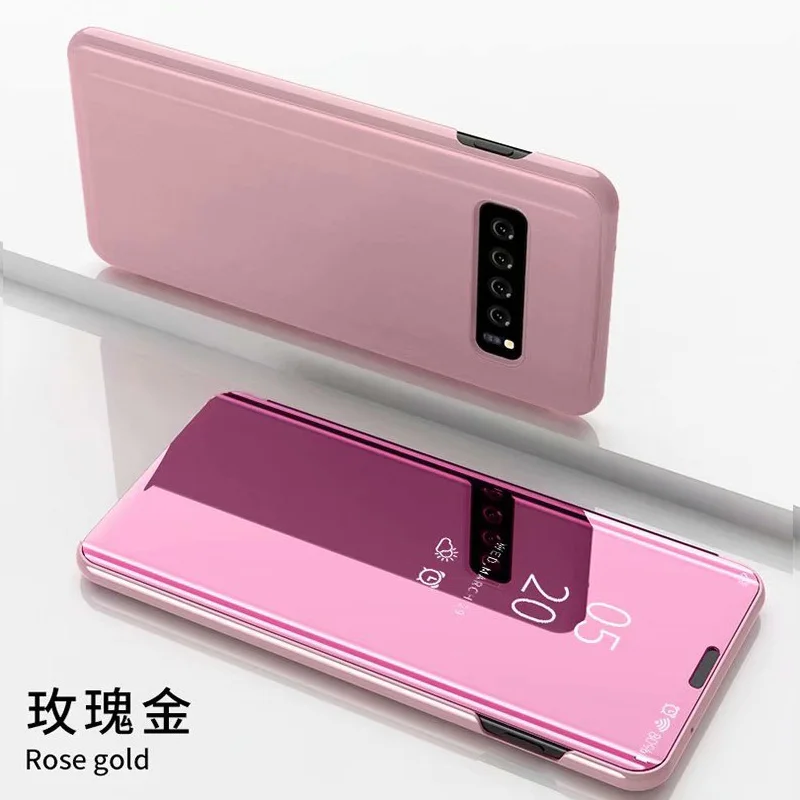 Умный зеркальный флип чехол для Huawei Honor 8A 10Lite p Smart 2019 прозрачный Enjoy 9