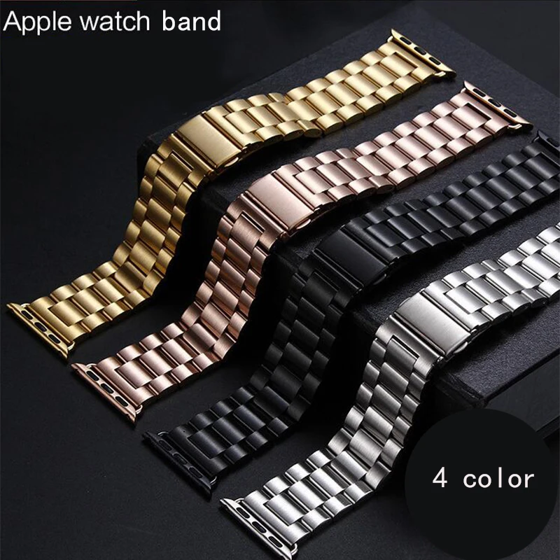 Steel Watchband for iWatch Apple Watch serise 1 2 3 4 Sport Edition 38mm 42mm Wrist Band Bracelet Strap with adapter Replacement