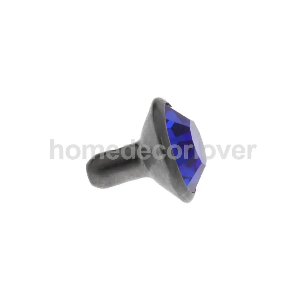 50 Sets Blue Rhinestone Rivets Crystal  Rivets Spots Studs Double Cap for DIY Leather Craft Clothes Bag Shoes Decor