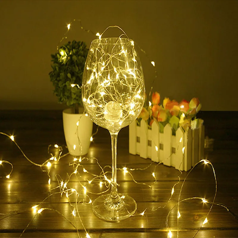 2M 5M 10M Copper Wire LED String lights Waterproof Holiday lighting For Fairy Christmas Tree Wedding Party Decoration 2M 5M 10M Copper Wire LED String lights Waterproof Holiday lighting For Fairy Christmas Tree Wedding Party Decoration