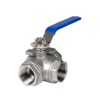 

1-1/4" BSP Female Thread 304 Stainless Steel 3 Way T-Port Ball Valve For Water Oil Gas