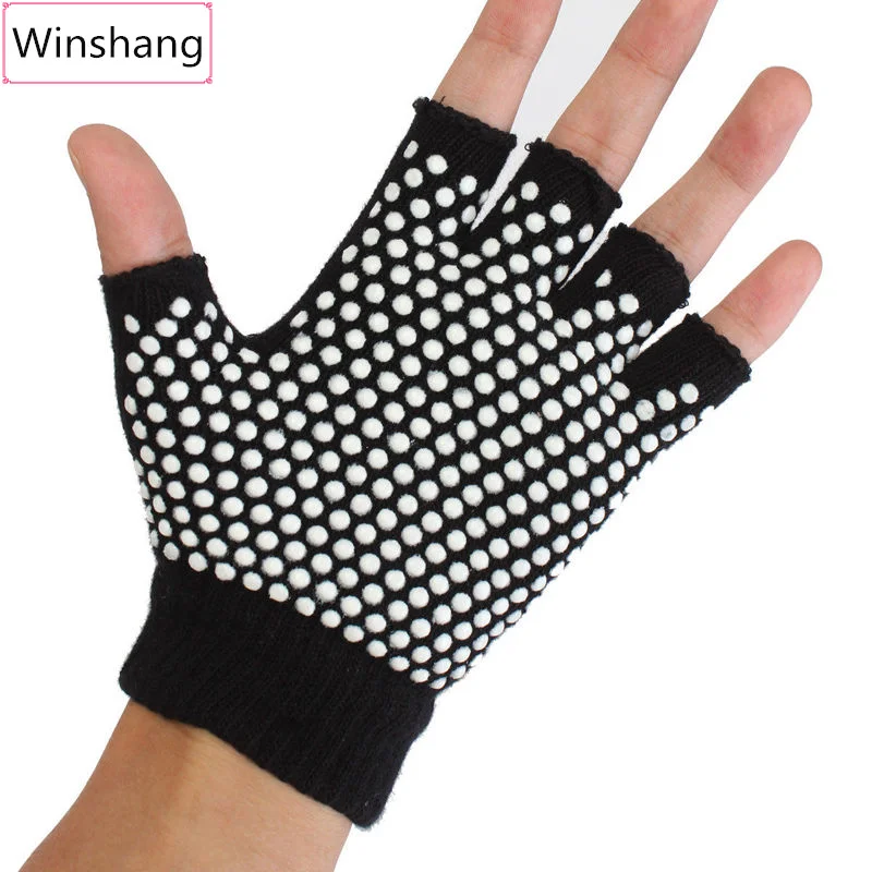 NEW 1 Pair Yoga Fingerless Non Anti Slip Grip Sticky Gloves Sport