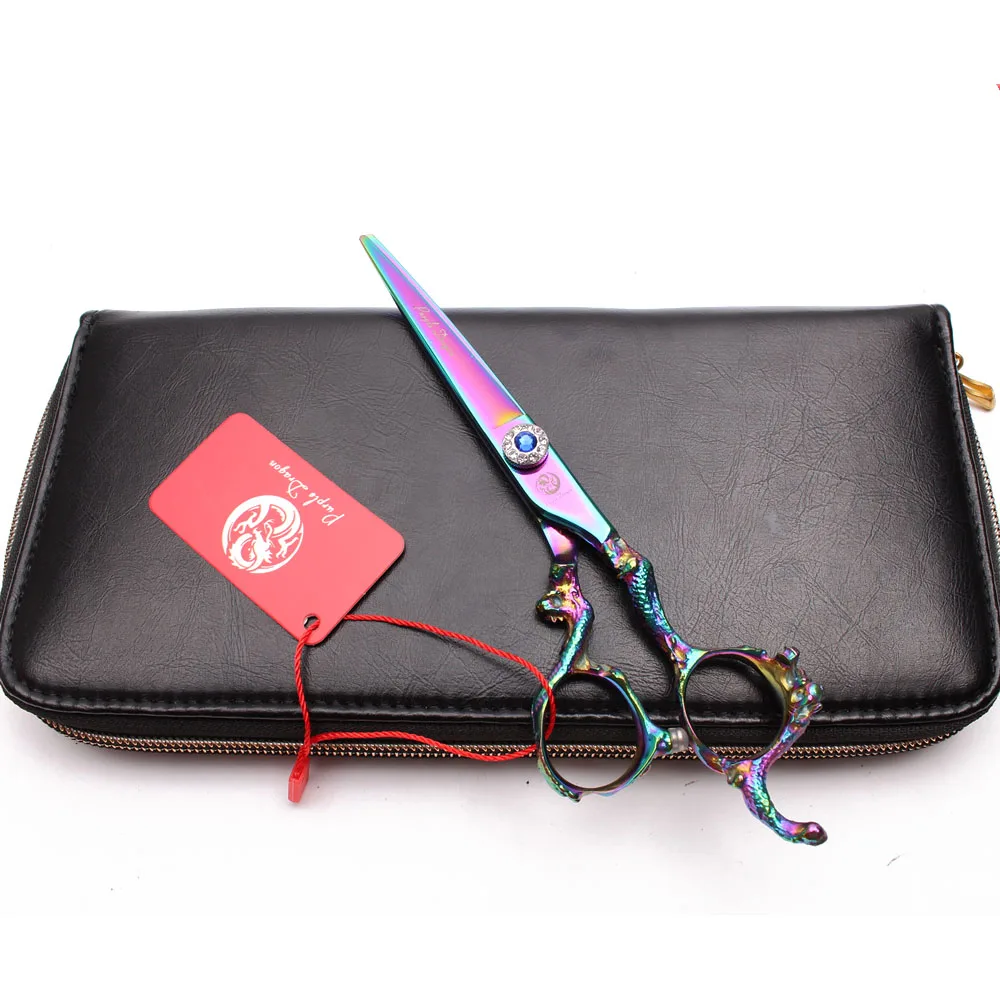 9003# 5.5" 16cm Shiny 440C Hairdressing Scissors Straight Shears Thinning Shears Professional Hair Scissors Salon Haicut Shears