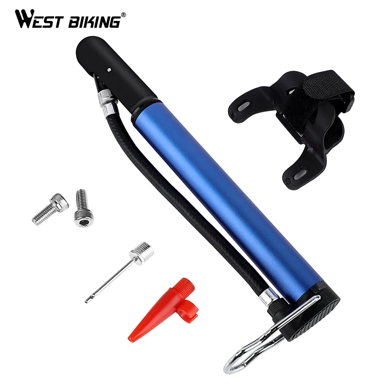 WEST BIKING Ultralight Bicycle Pump Aluminum Alloy 100PSI Schrader Presta Bike Foot Pump Bicycle Inflator Cycling Bike Pump