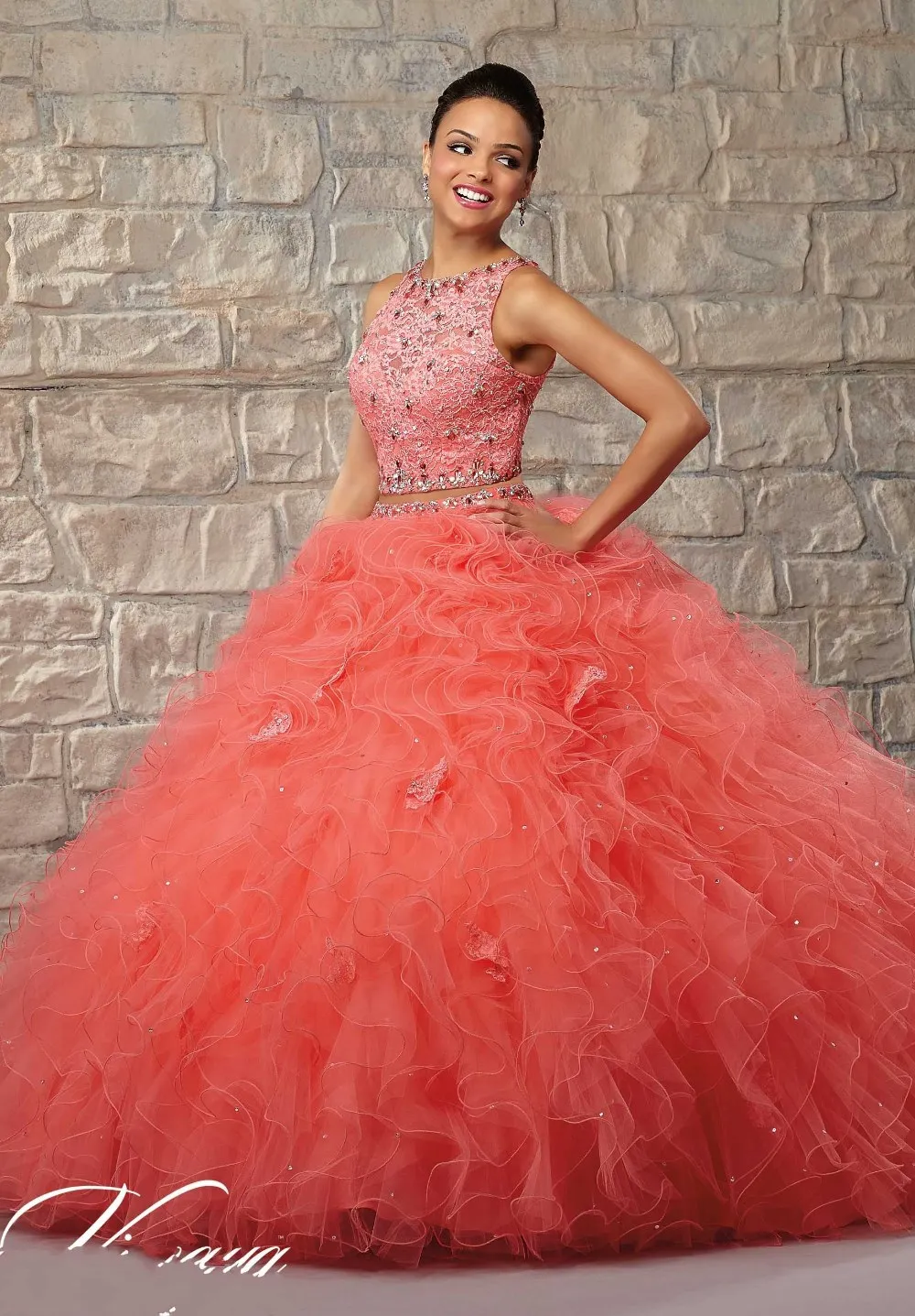 Popular Coral Quinceanera DressesBuy Cheap Coral Quinceanera Dresses